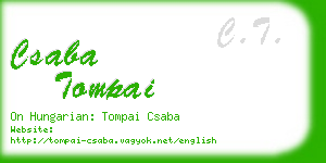 csaba tompai business card